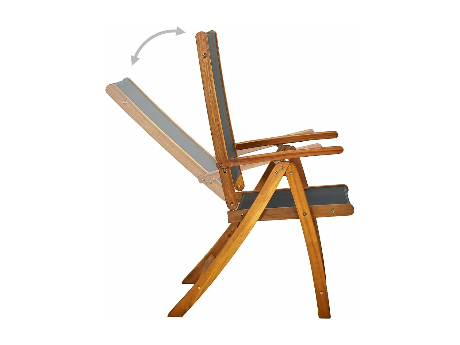 Cadeiras de jardim dobráveis 2 pcs acácia maciça e textilene PT783700