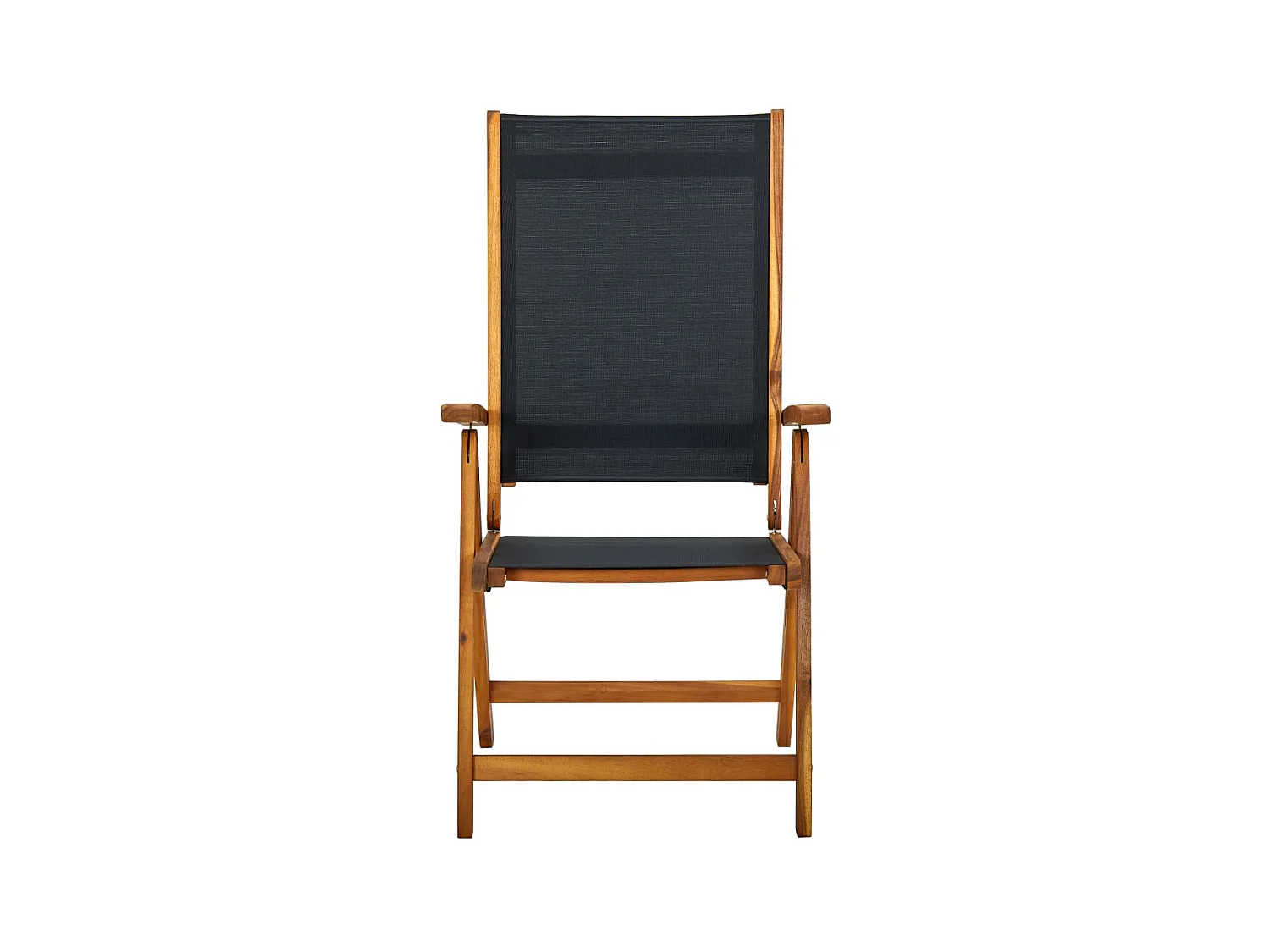 Lot de 2 Chaises pliables de jardin Bois d'acacia et textilène FR51753