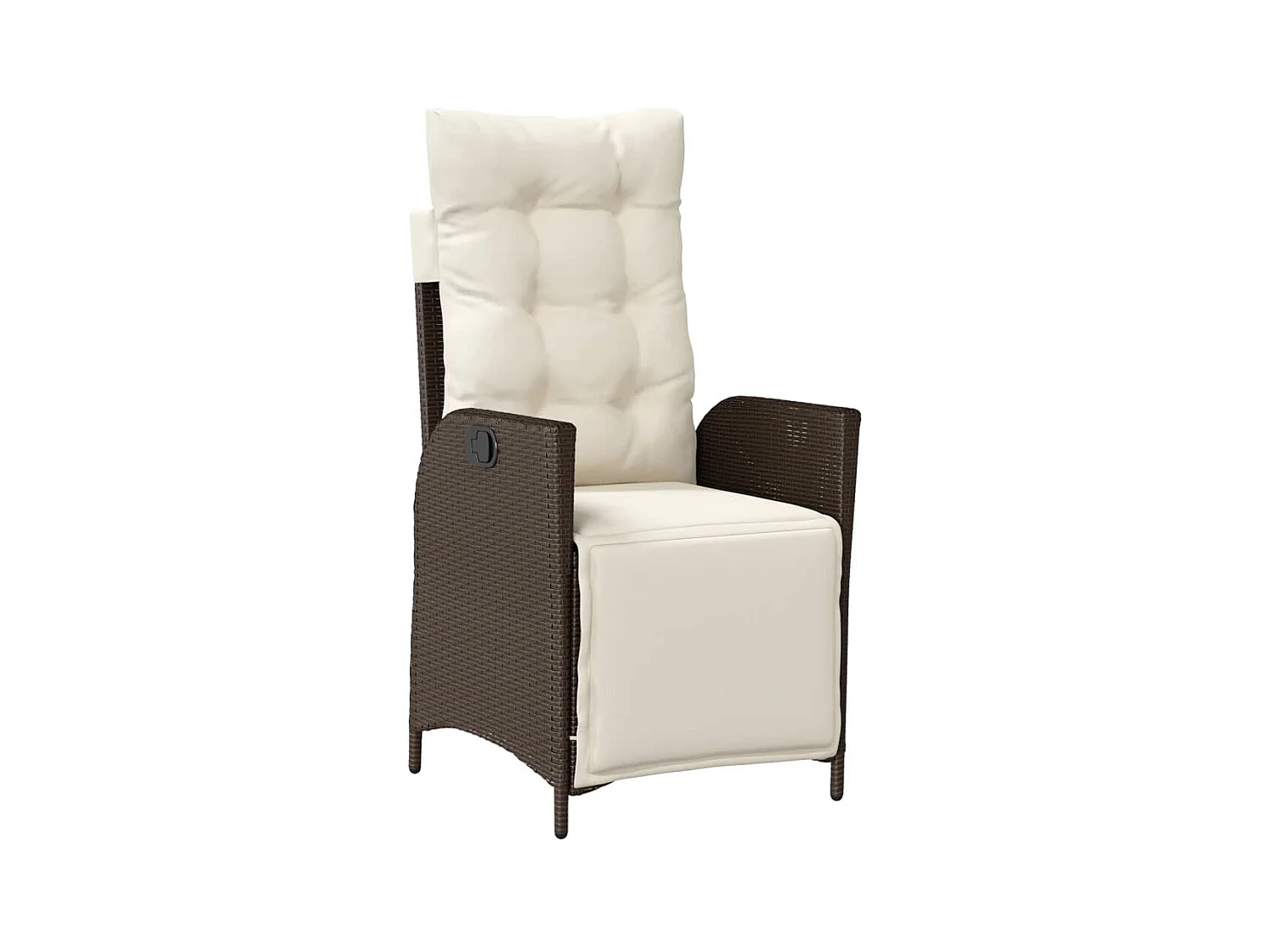 Lot de 2 Chaises inclinables de jardin avec repose-pied rotin FR33240