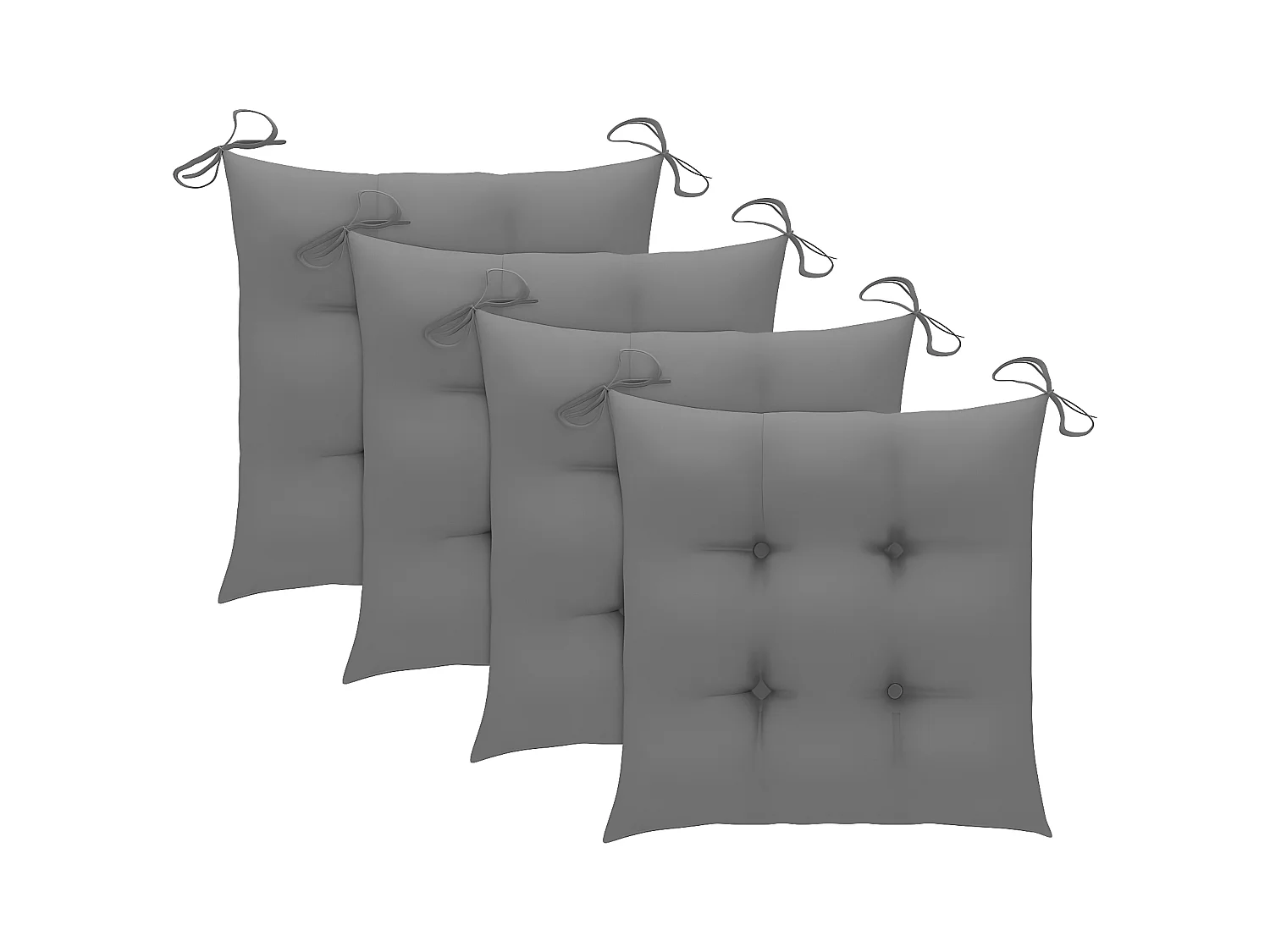 Lot de 4 Chaises à dîner de jardin avec coussins Acacia massif FR81416