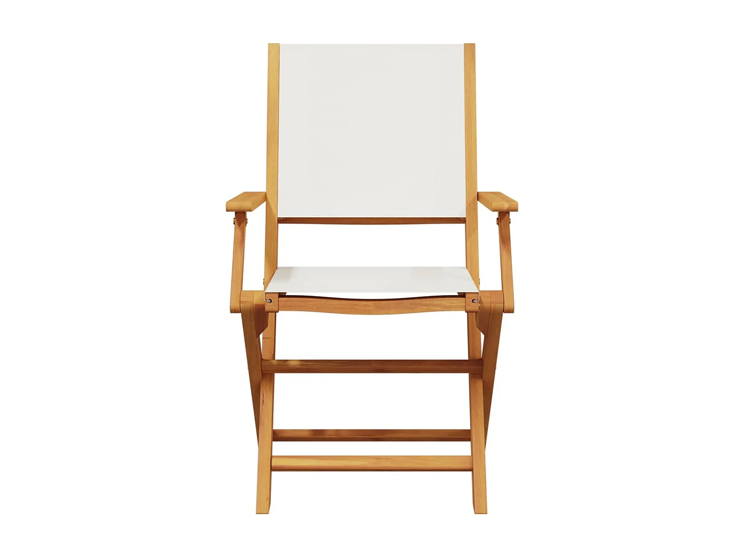 Lot de 6 Chaises de jardin pliantes tissu et bois massif FR26774