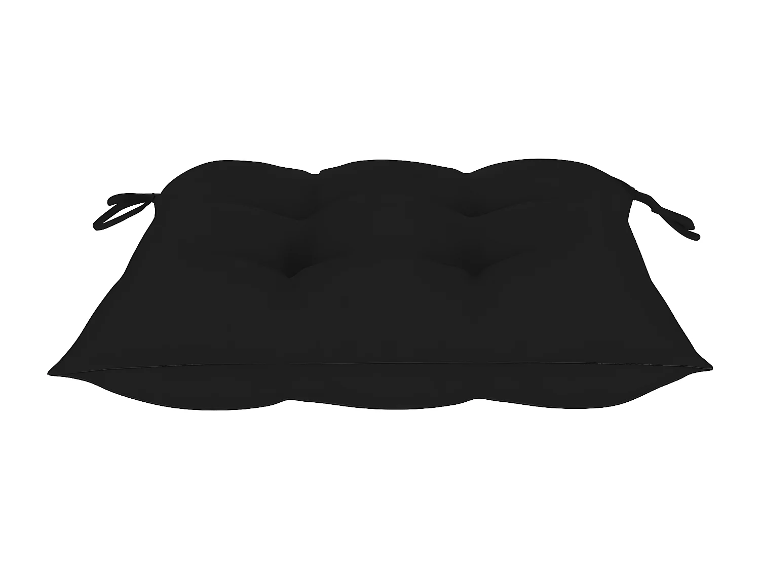 Chaise à bascule avec coussin noir Bois de teck solide FR53135