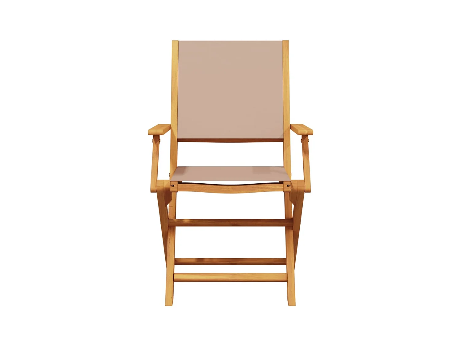 Tuinstoelen 4 st inklapbaar stof en massief hout taupe BE448616