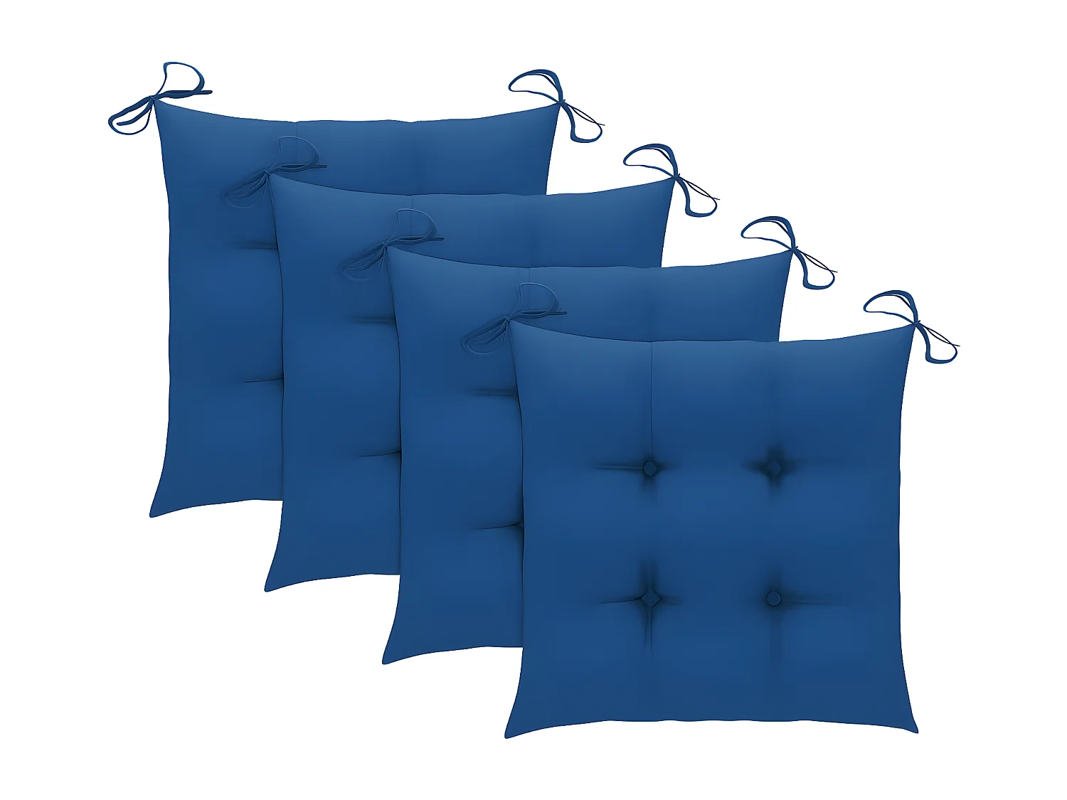 Lot de 4 Chaises à dîner de jardin avec coussins Acacia massif FR69858