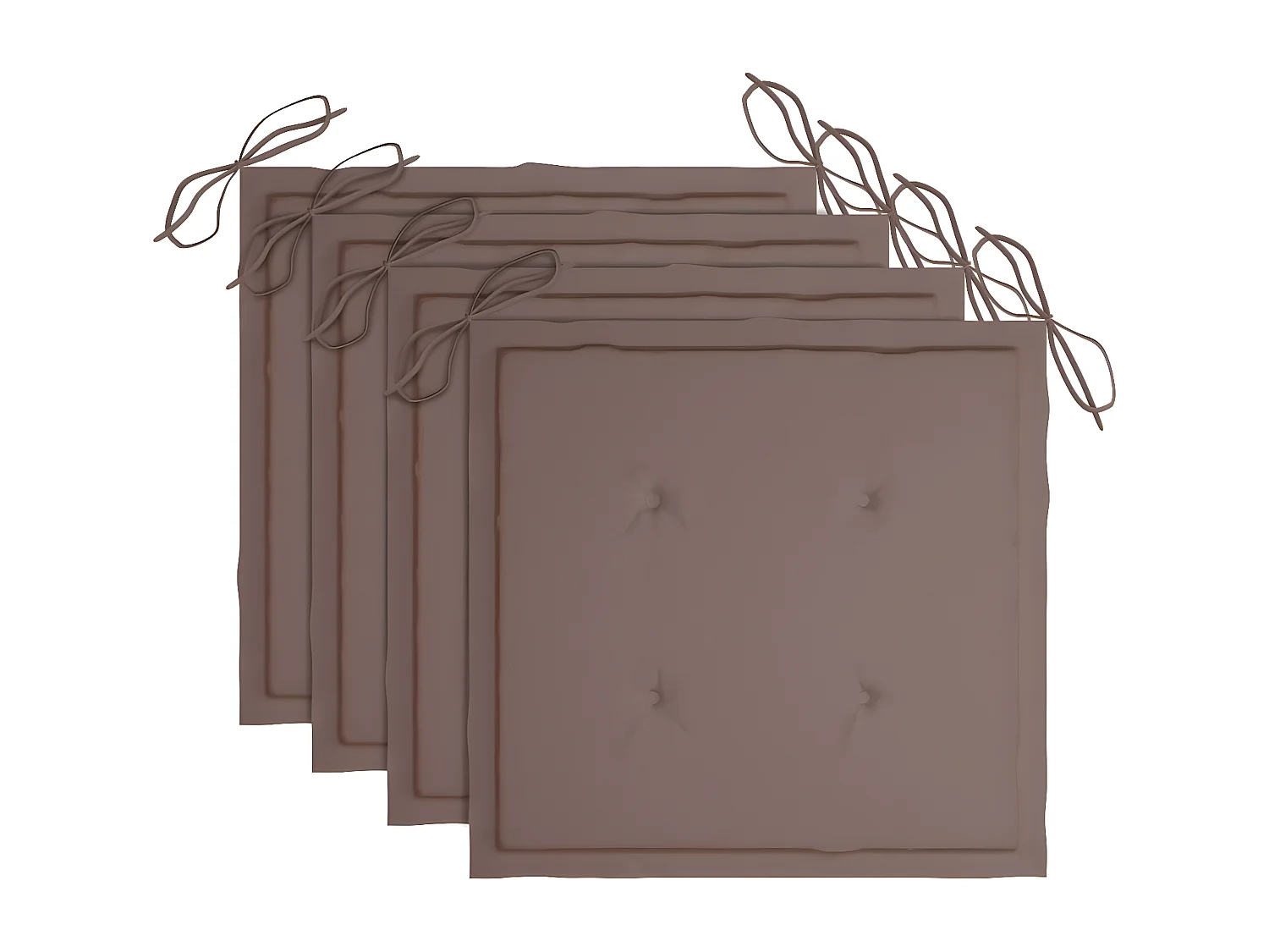 Lot de 3 Chaises à dîner de jardin avec coussins Acacia massif FR57291