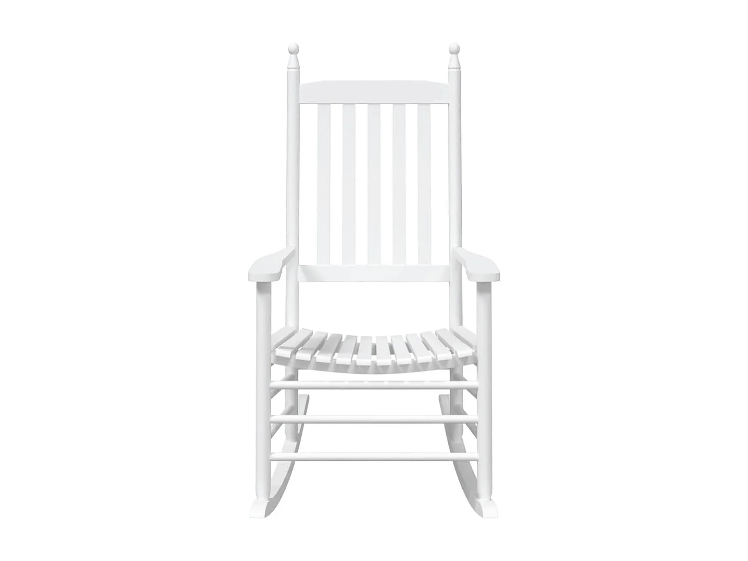 Mecedoras con asientos curvos 2 pzas abeto madera maciza blanca ES365847