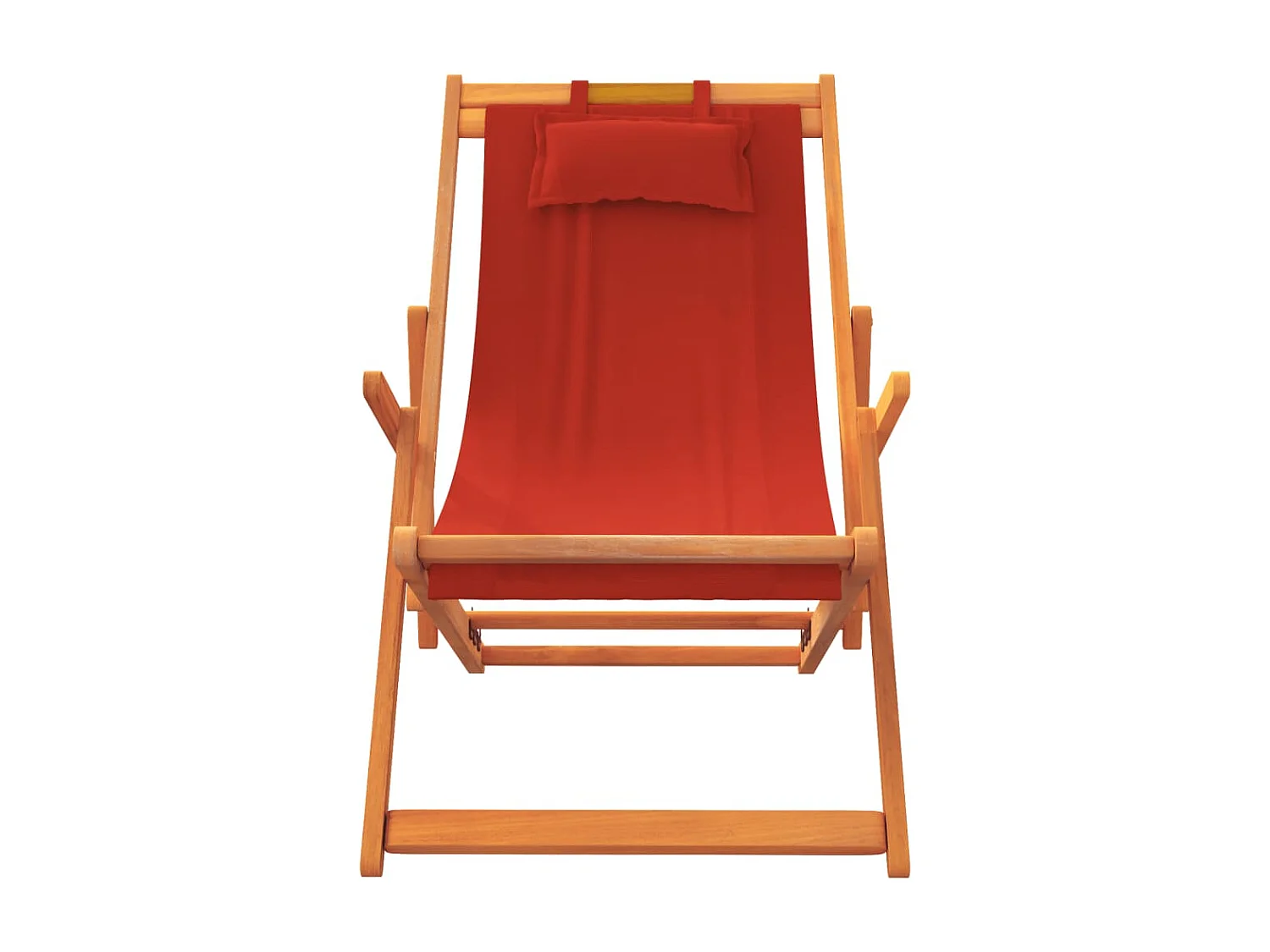 Lot de 2 Chaises de plage pliables rouge tissu FR41807