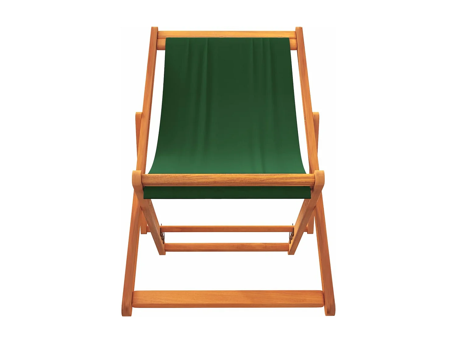 Lot de 2 Chaises de plage pliables vert tissu FR68220