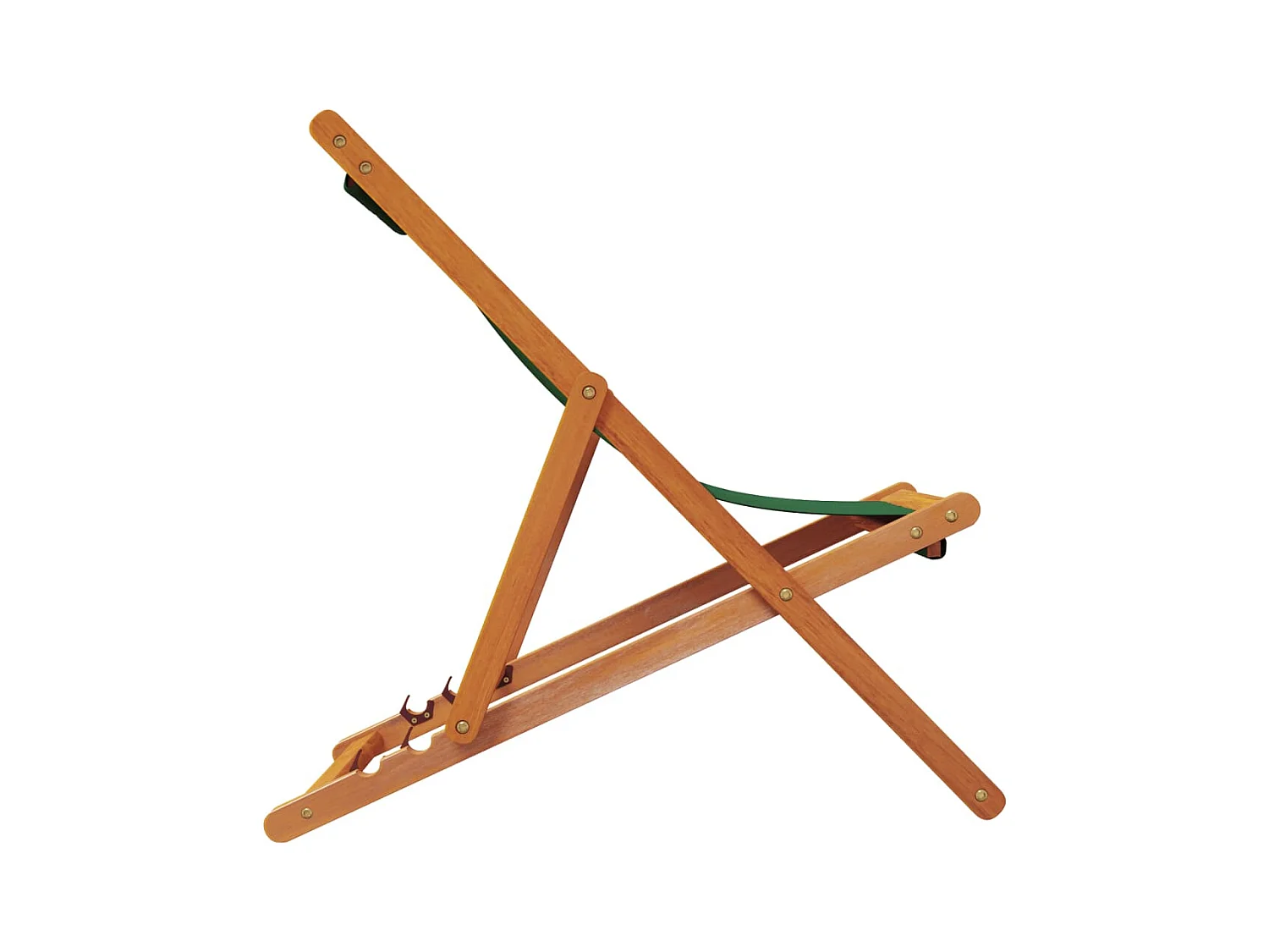 Lot de 2 Chaises de plage pliables vert tissu FR68220