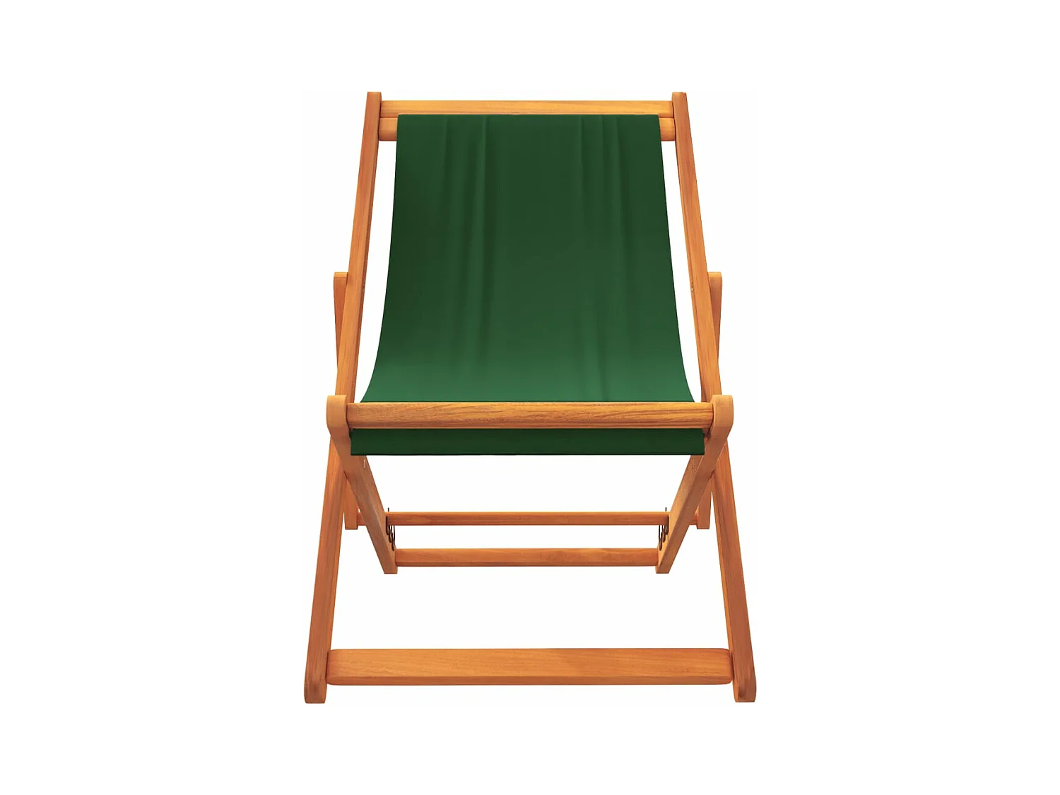 Lot de 2 Chaises de plage pliables vert tissu FR68220