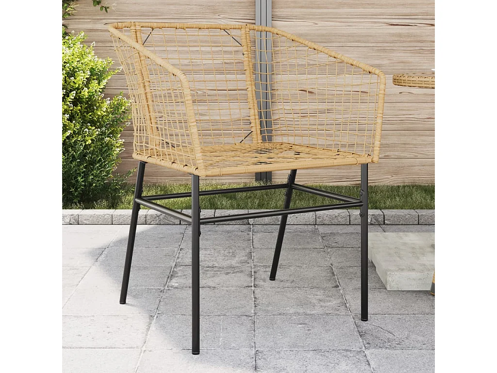 Lot de 2 Chaises de jardin marron résine tressée FR96208