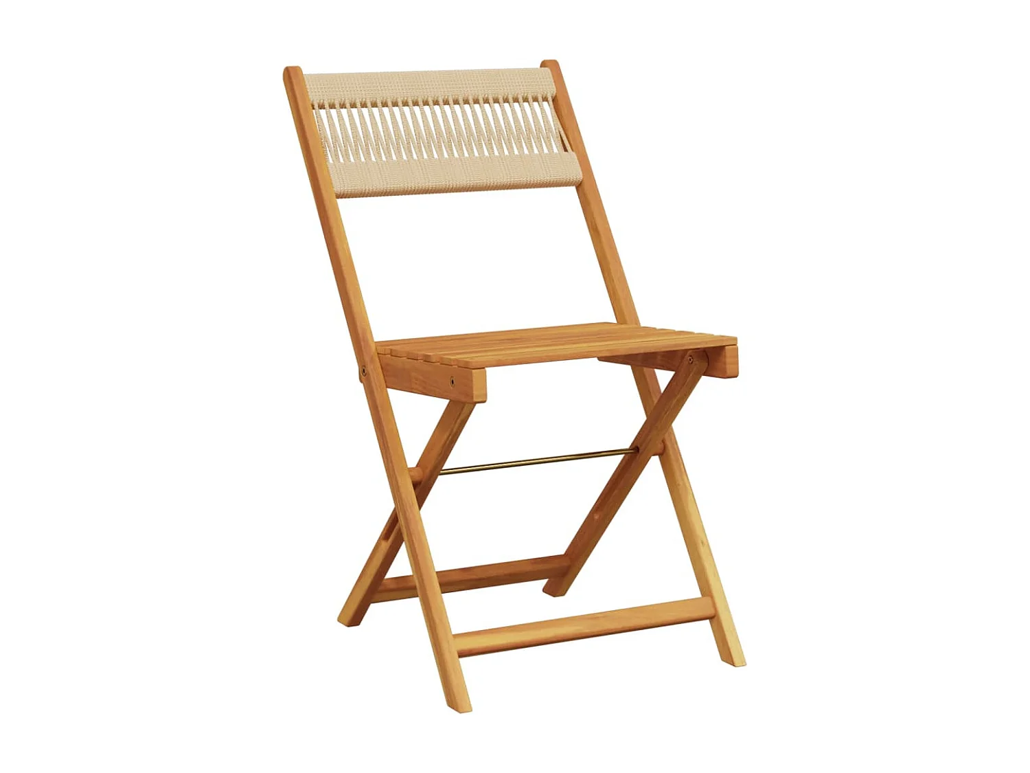 Lot de 4 Chaises de jardin pliantes beige bois d'acacia massif FR85216