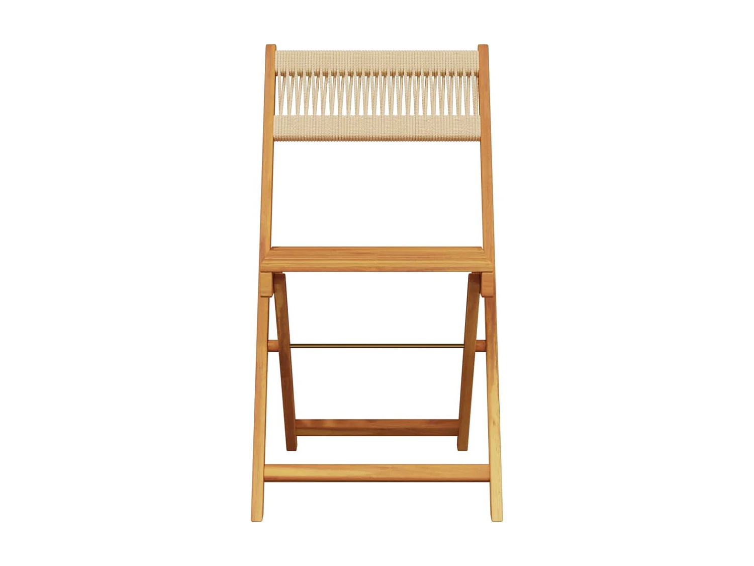 Lot de 4 Chaises de jardin pliantes beige bois d'acacia massif FR85216