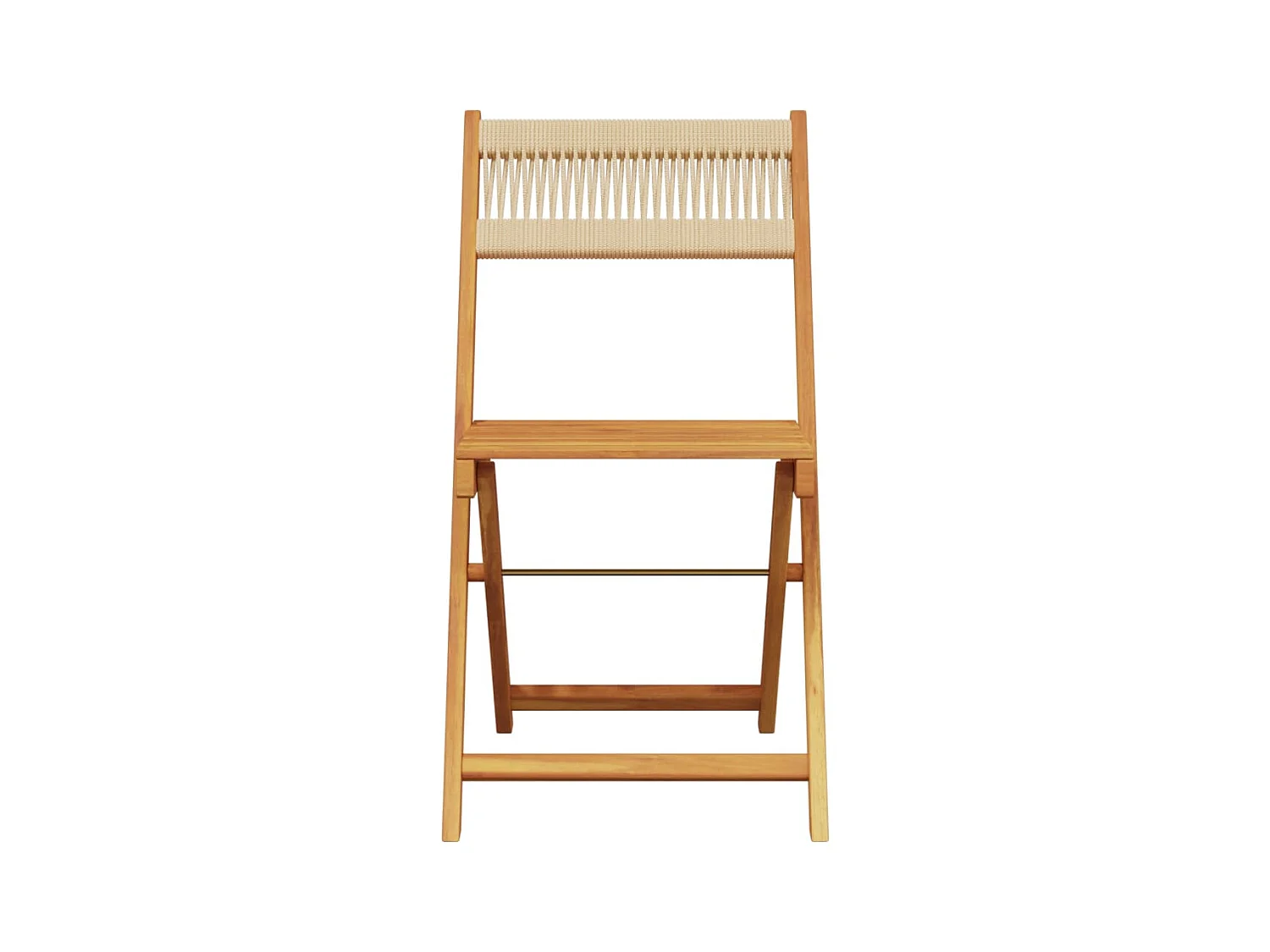 Lot de 4 Chaises de jardin pliantes beige bois d'acacia massif FR85216