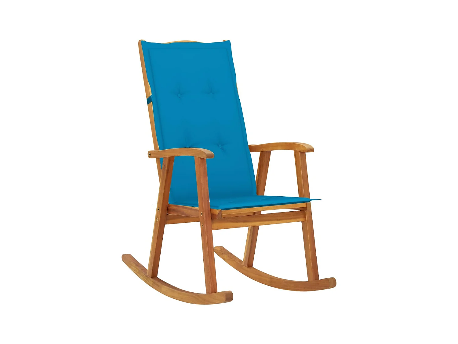 Silla mecedora con cojines madera maciza de acacia ES292077
