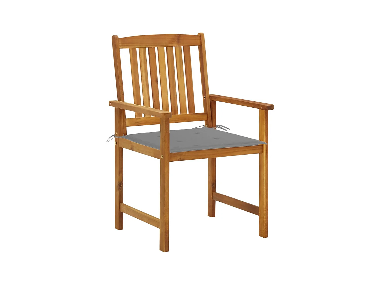 Lot de 2 Chaises de jardin avec coussins Bois d'acacia massif FR13265