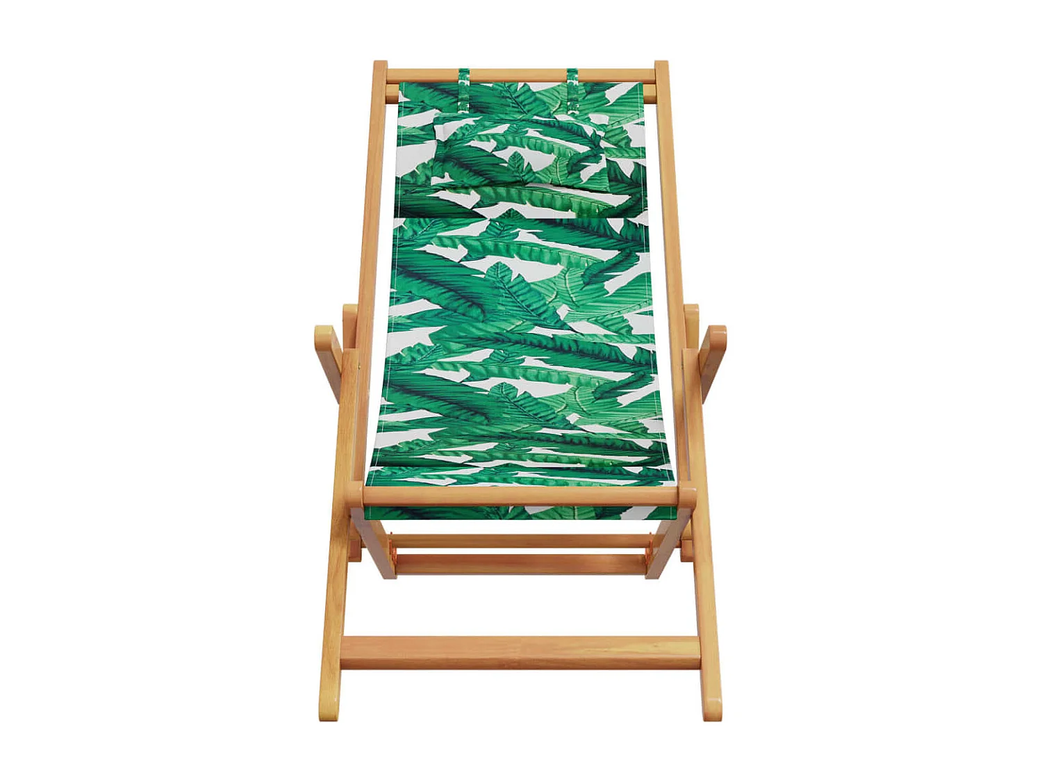 Lot de 2 Chaises de plage pliantes tissu et bois massif FR93444