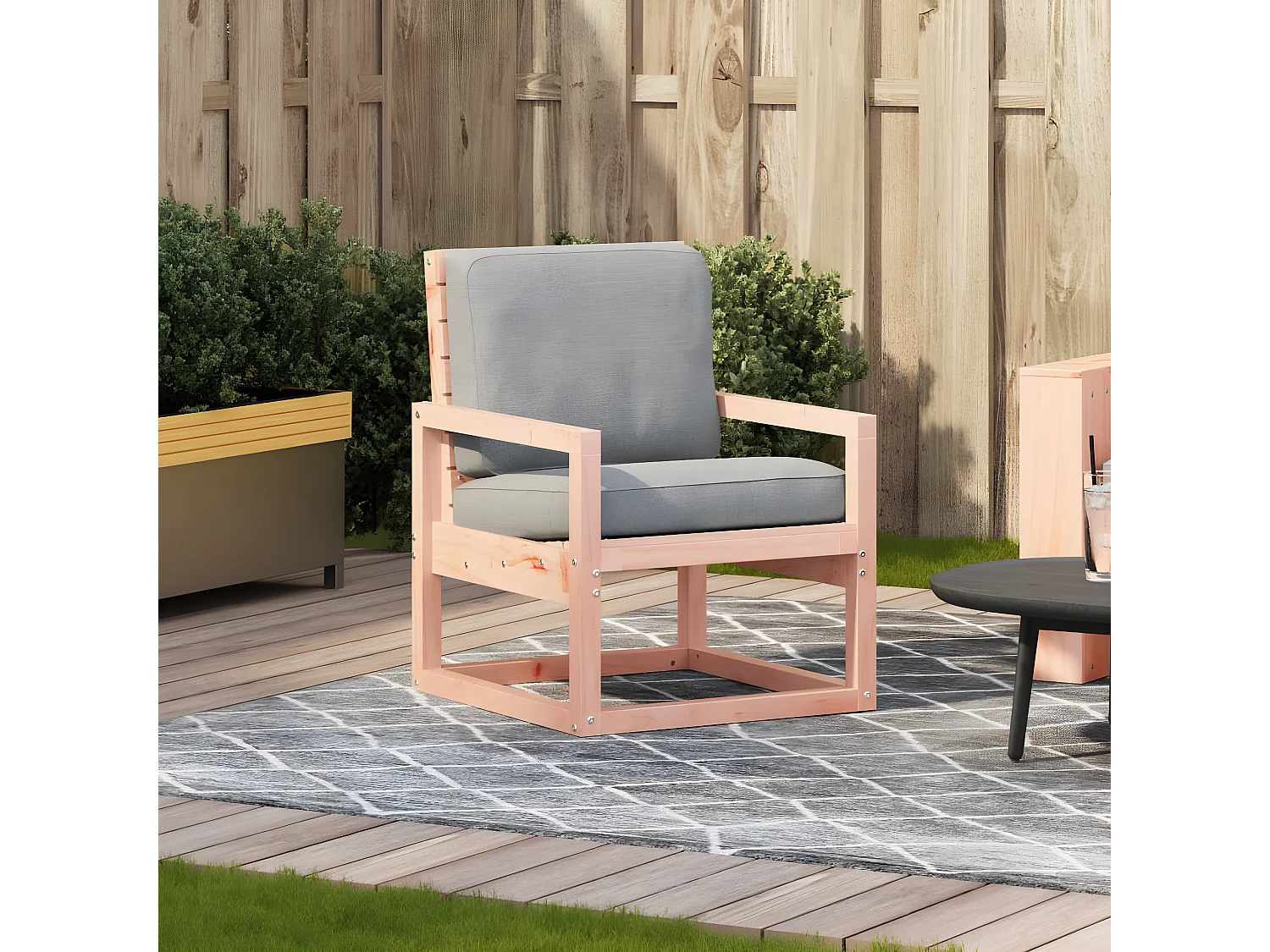 Chaise de jardin 57,5x63x76 cm bois massif de douglas FR28812