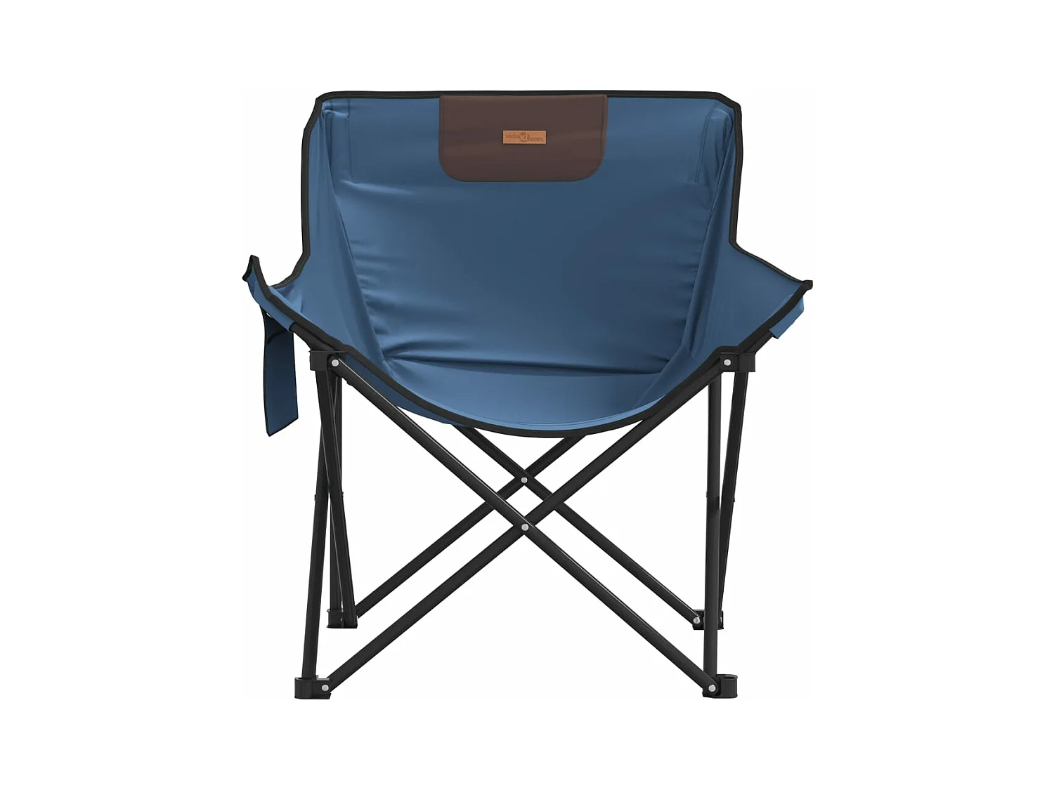 Juego de 2 Sillas de camping con bolsillo plegables azul ES778235