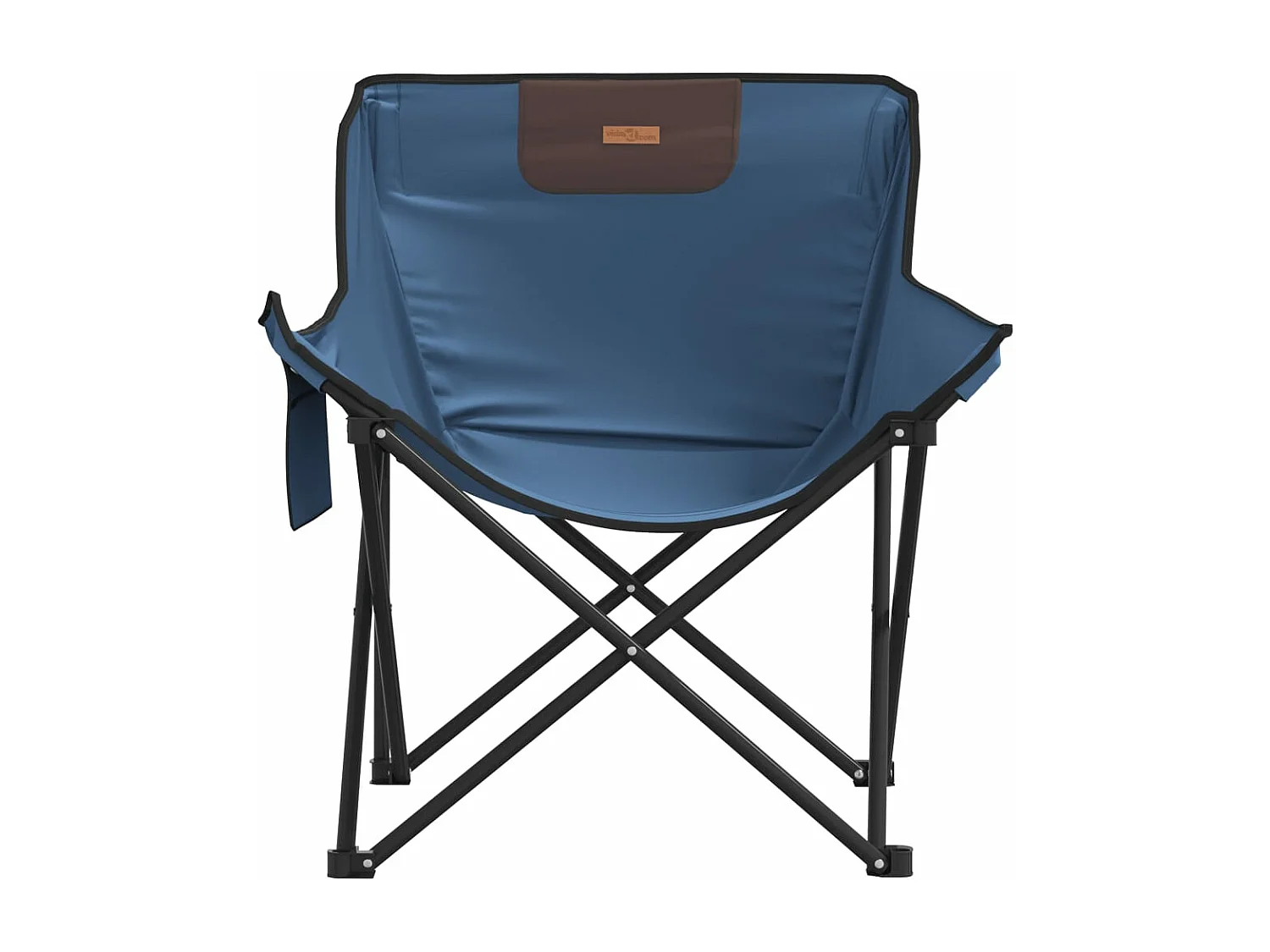 Cadeiras de campismo com bolso dobráveis 2 pcs azul PT662326