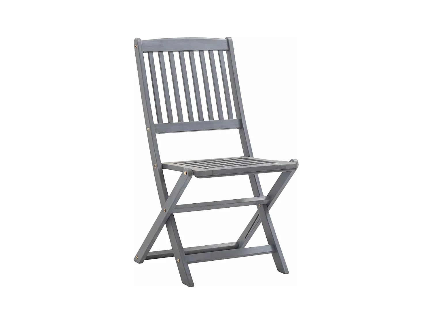 Juego de 2 Sillas de jardín plegables cojines madera maciza acacia ES808059