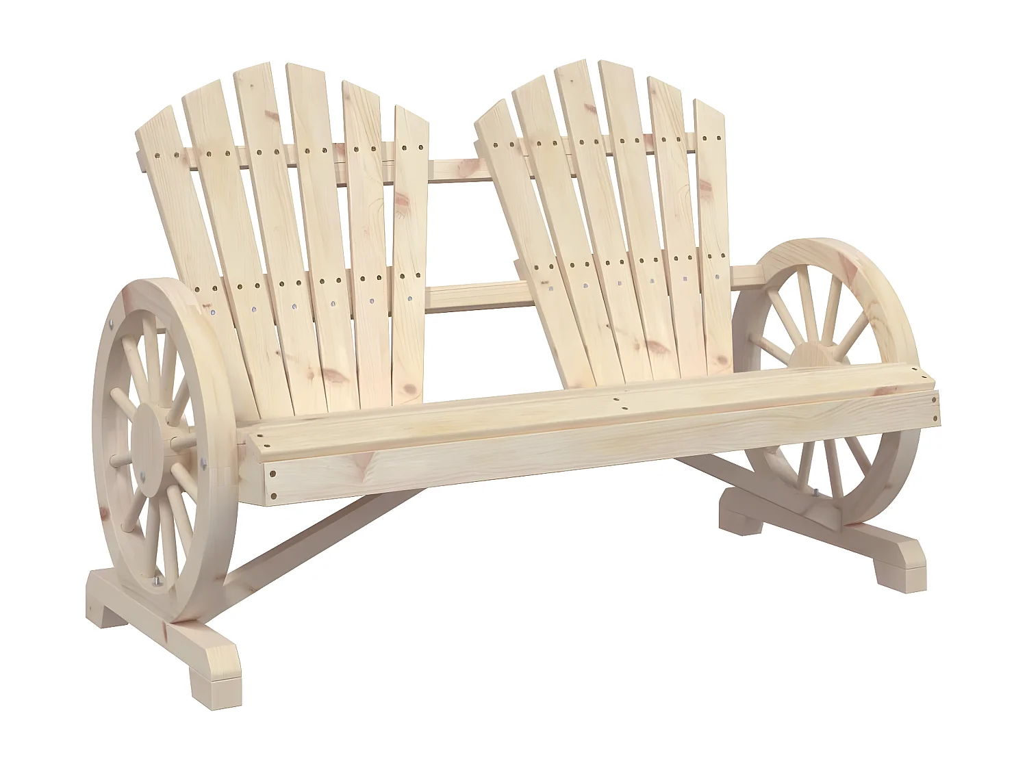 Tuinstoel 2-zits Adirondack massief vurenhout BE774911