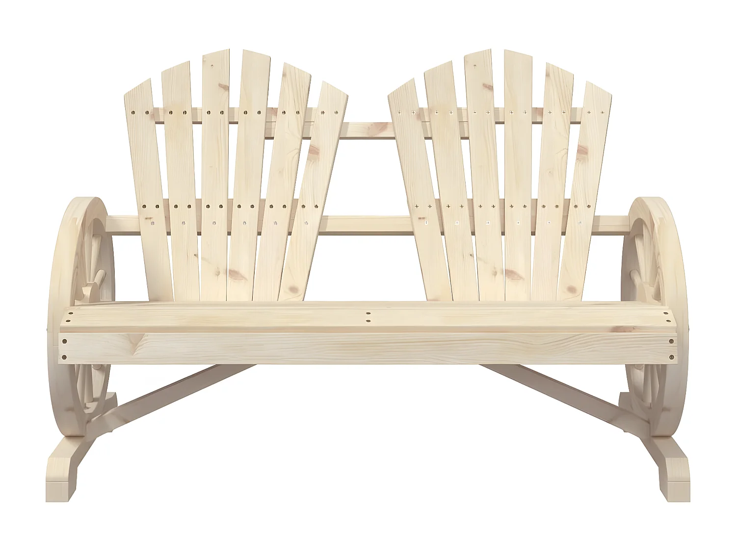 Tuinstoel 2-zits Adirondack massief vurenhout BE774911