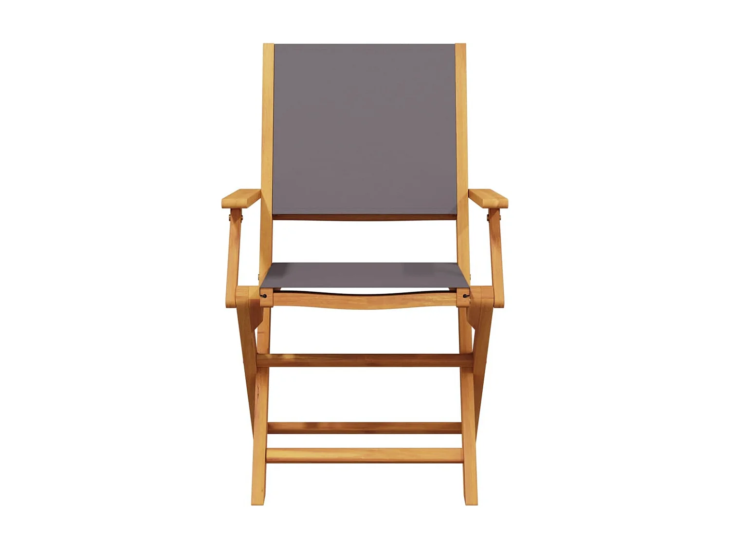 Lot de 4 Chaises de jardin pliantes tissu et bois massif FR58713