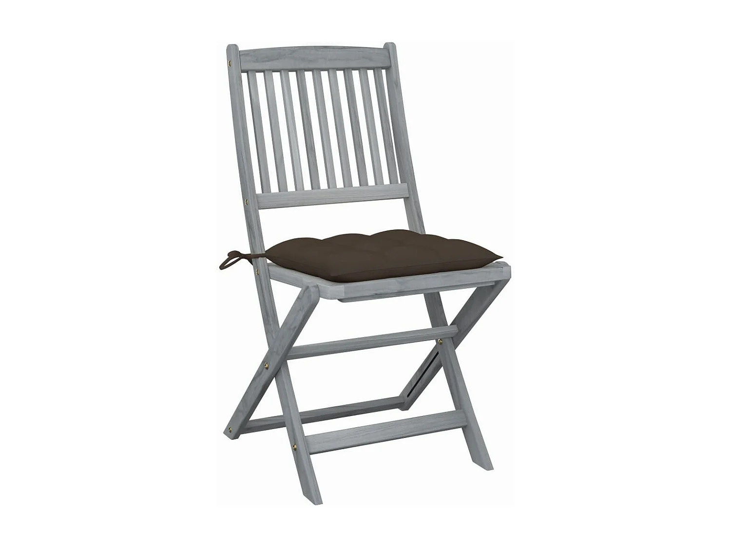 Lot de 6 Chaises pliables de jardin avec coussins Bois d'acacia FR84414