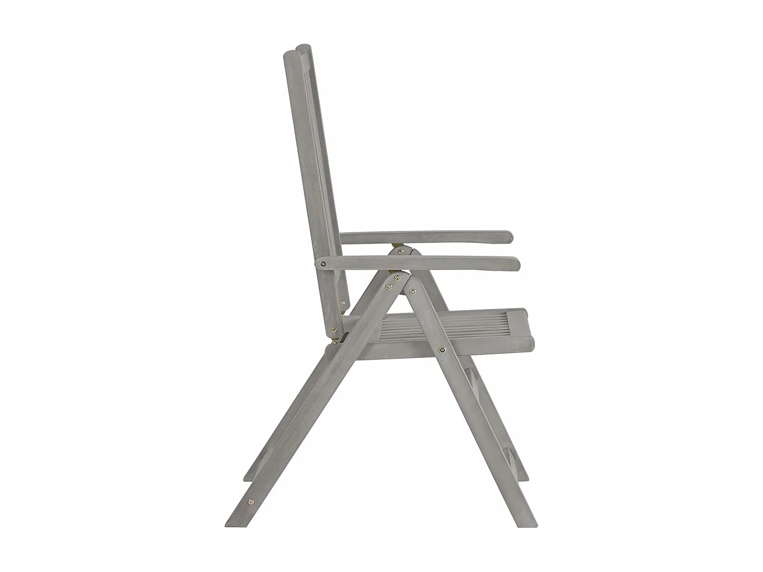 Tuinstoelen 4 st verstelbaar massief acaciahout grijs BE381324