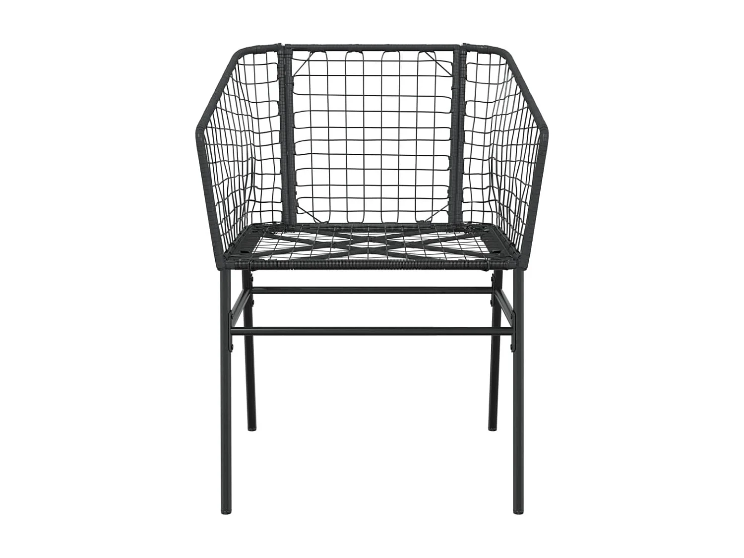 Lot de 2 Chaises de jardin Noir Résine tressée FR10477