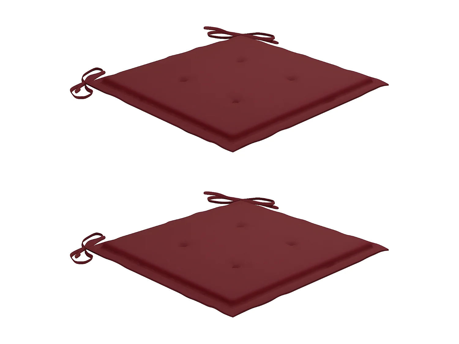 Silla mecedora de madera maciza de teca con cojín rojo tinto ES930991