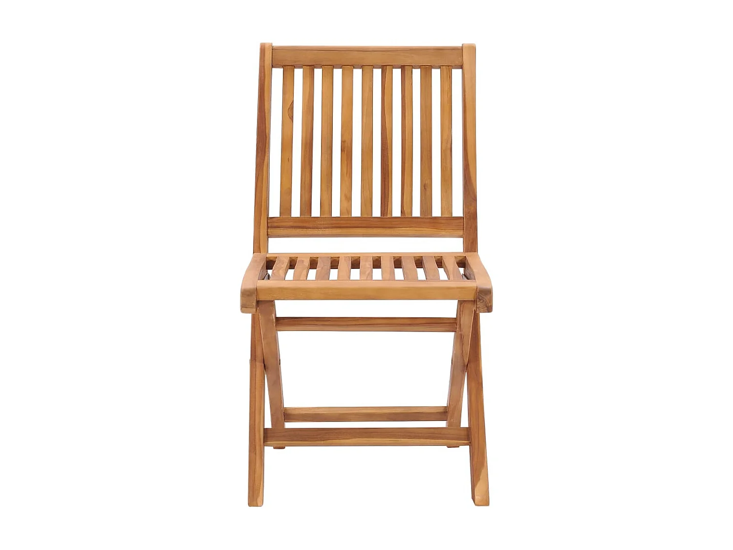 Lot de 4 Chaises pliables de jardin avec coussins Teck solide FR30337