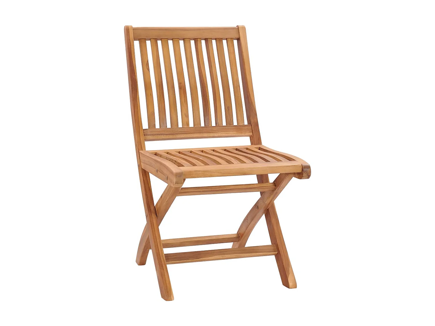 Lot de 4 Chaises pliables de jardin avec coussins Teck solide FR30337