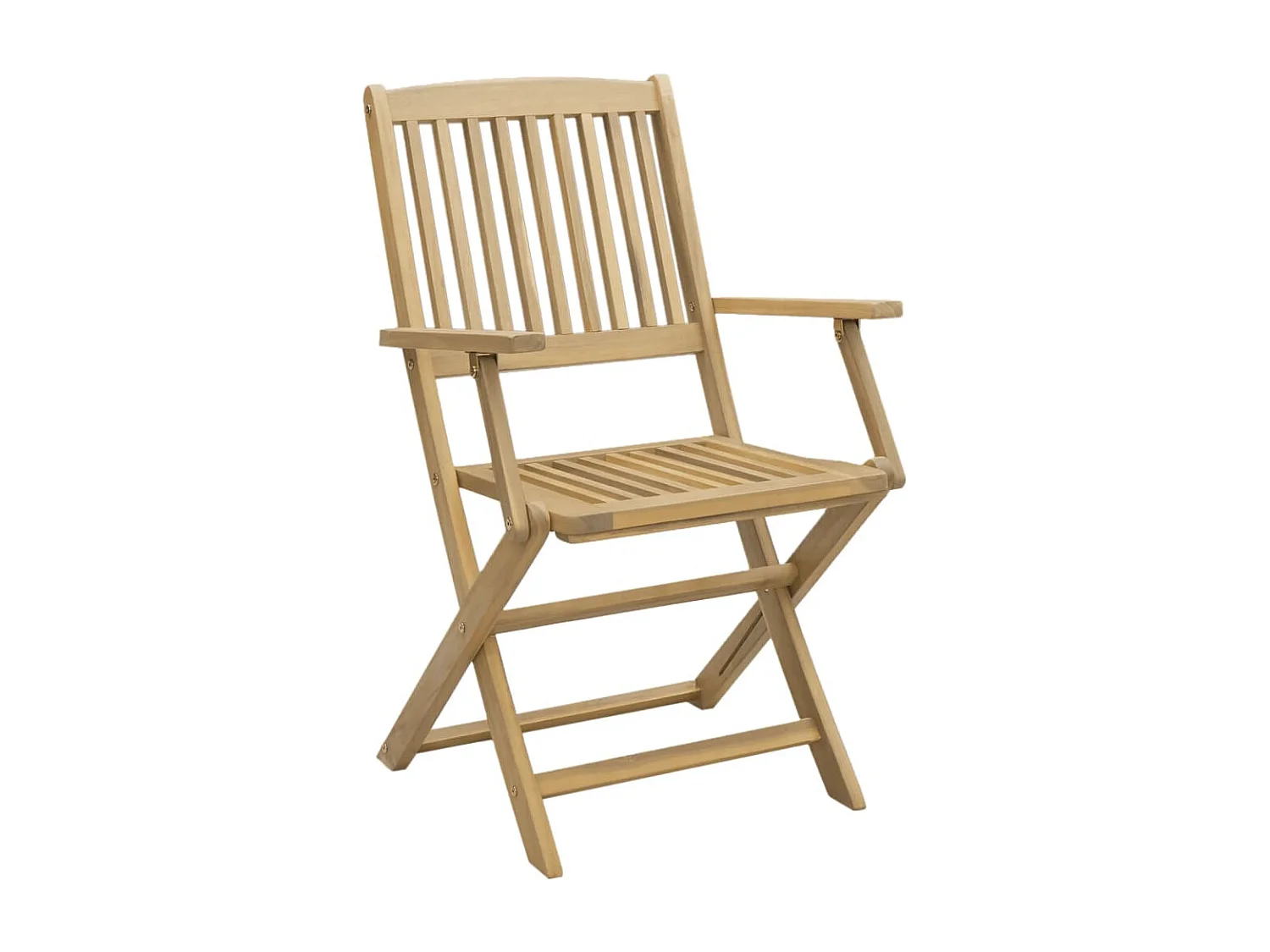Lot de 4 Chaises pliables de jardin bois massif d'acacia FR41435