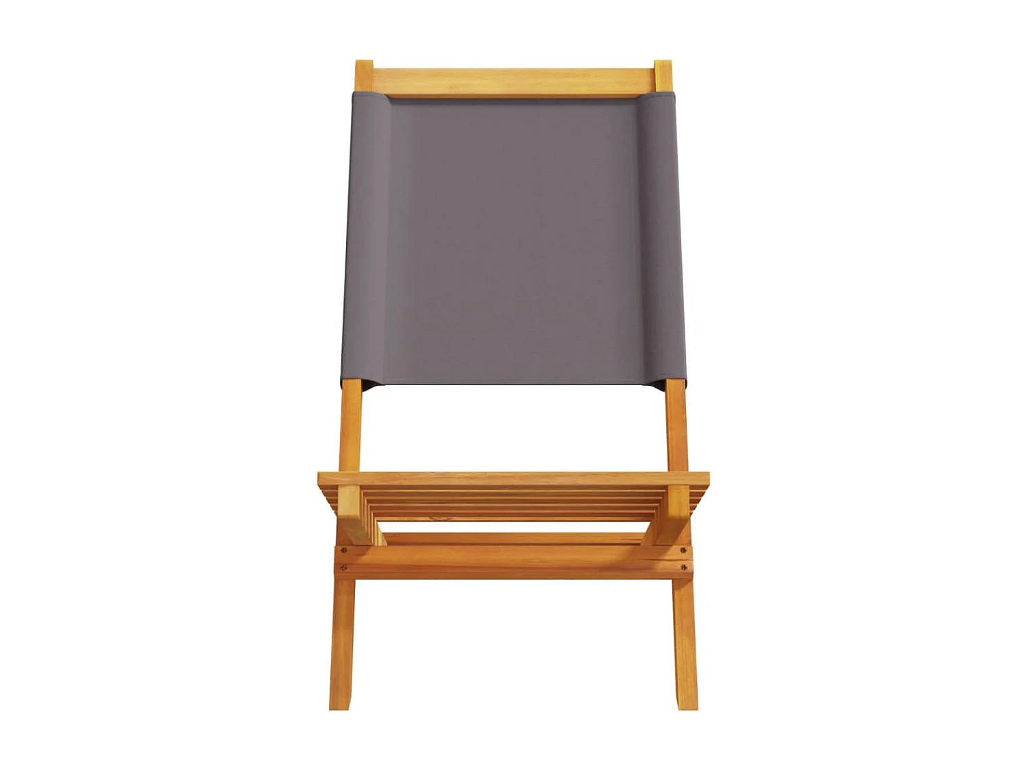 Lot de 6 Chaises de jardin pliantes tissu et bois massif FR56953