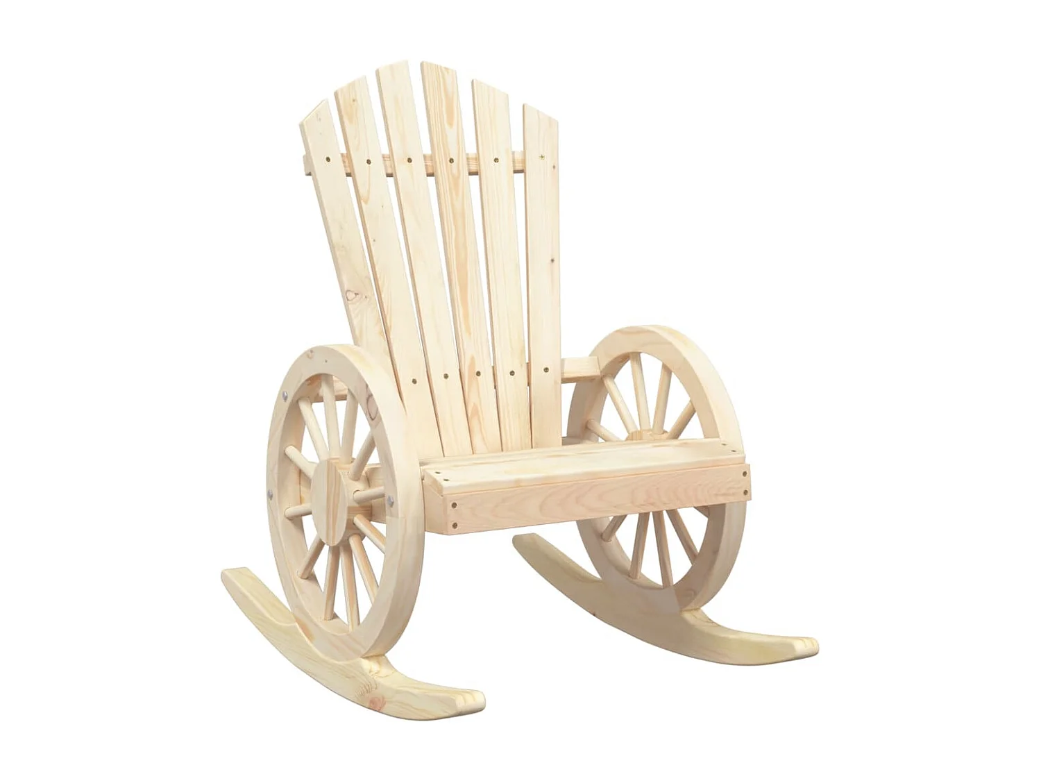 Juego de 2 Sillas mecedoras Adirondack madera maciza de abeto ES299594