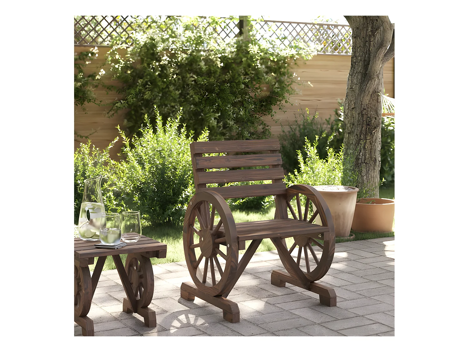 Chaises de jardin Bois de sapin massif FR58931