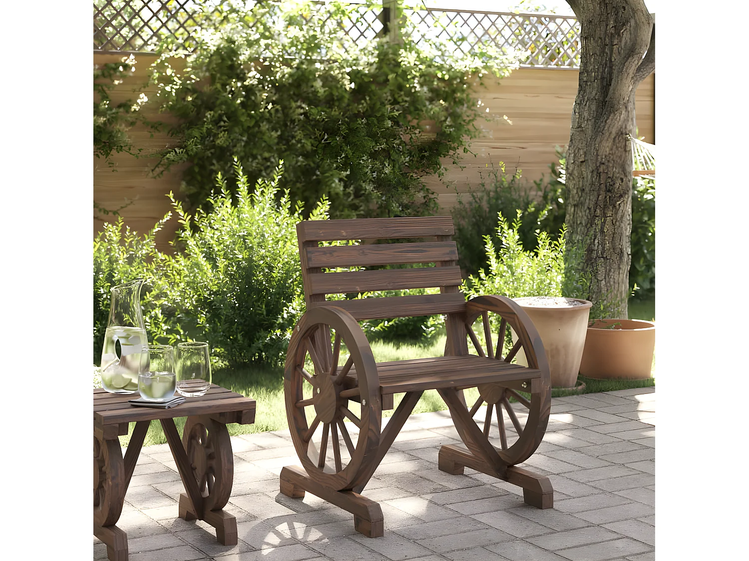 Chaises de jardin Bois de sapin massif FR58931