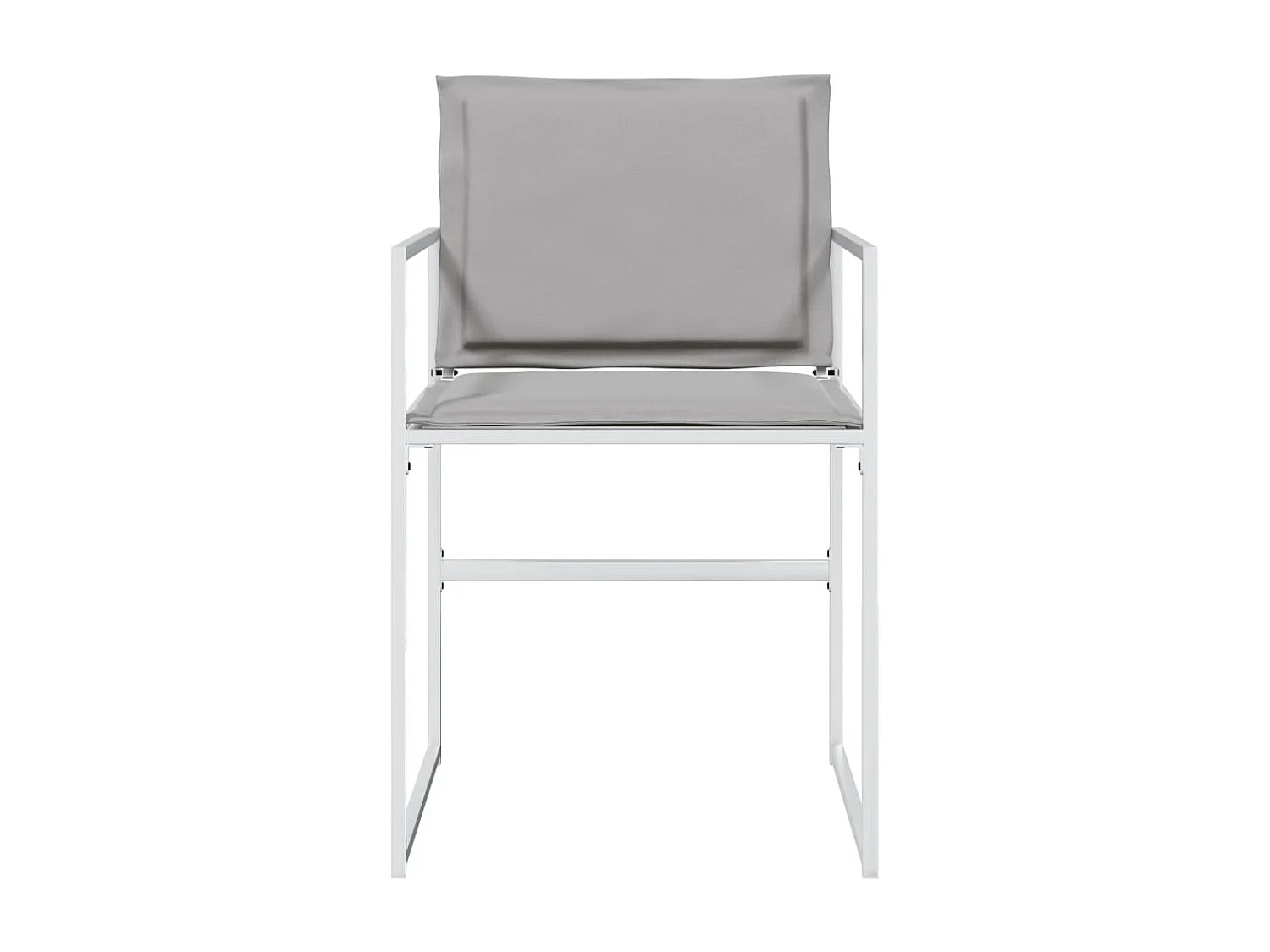 Lot de 4 Chaises de jardin avec coussins blanc acier/textilène FR51442