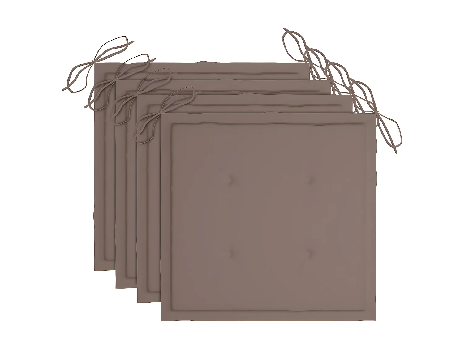 Lot de 4 Chaises à dîner de jardin avec coussins Acacia massif FR97859