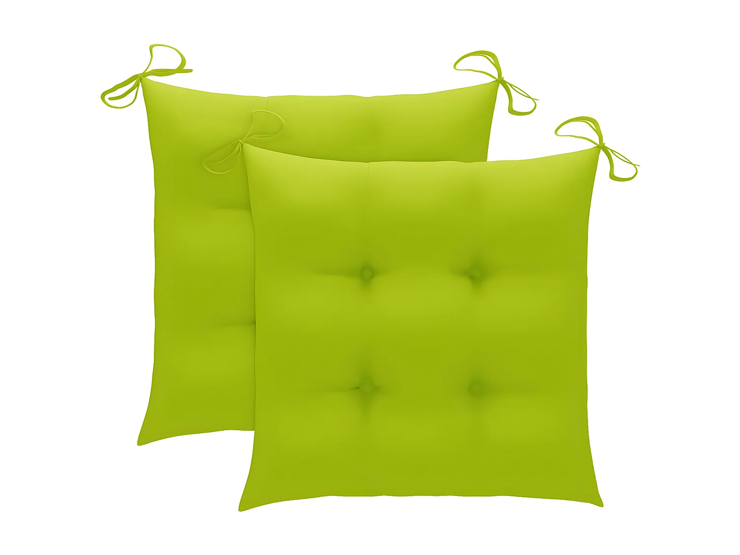 Chaise à bascule avec coussin vert vif Bois de teck solide FR31447