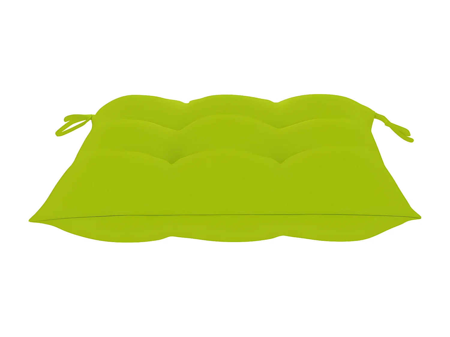Chaise à bascule avec coussin vert vif Bois de teck solide FR31447