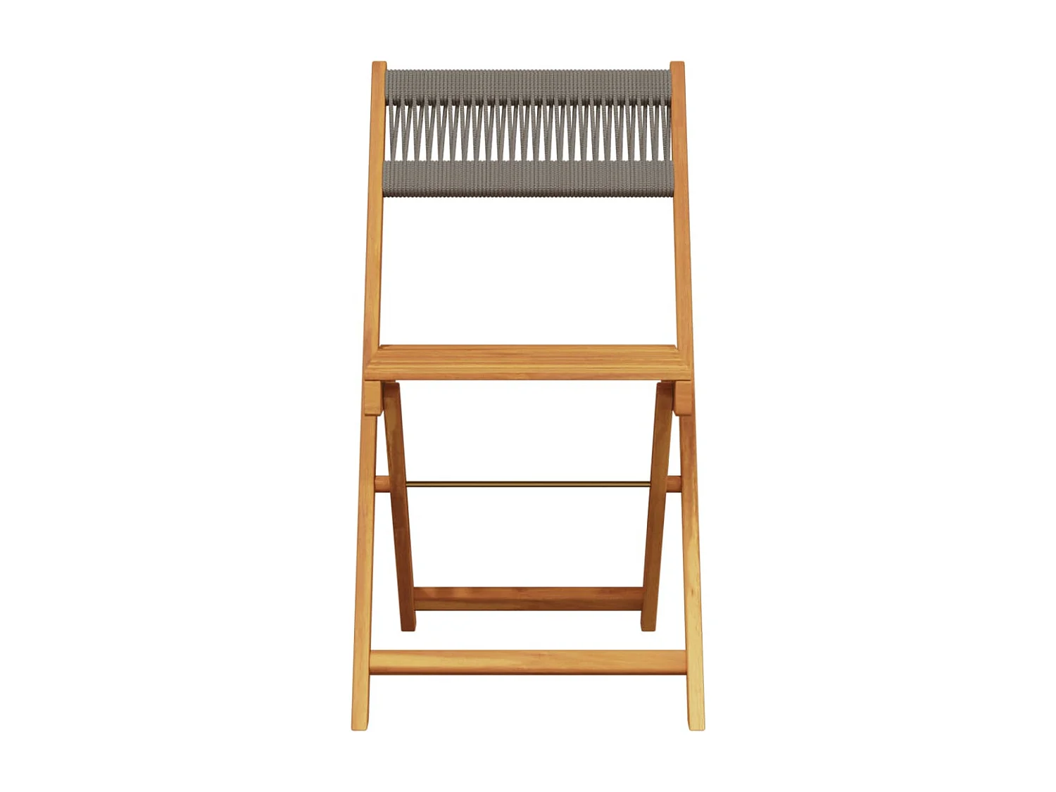 Lot de 6 Chaises de jardin pliables gris bois d'acacia massif FR97832