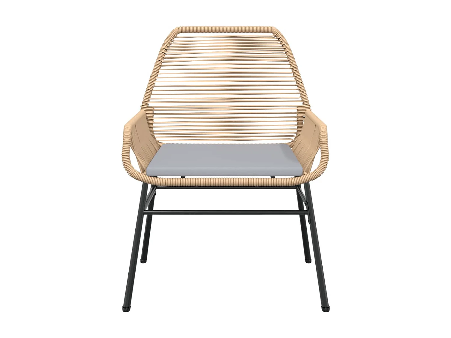 Juego de 2 Sillones de jardín con cojines ratán sintético marrón ES506879