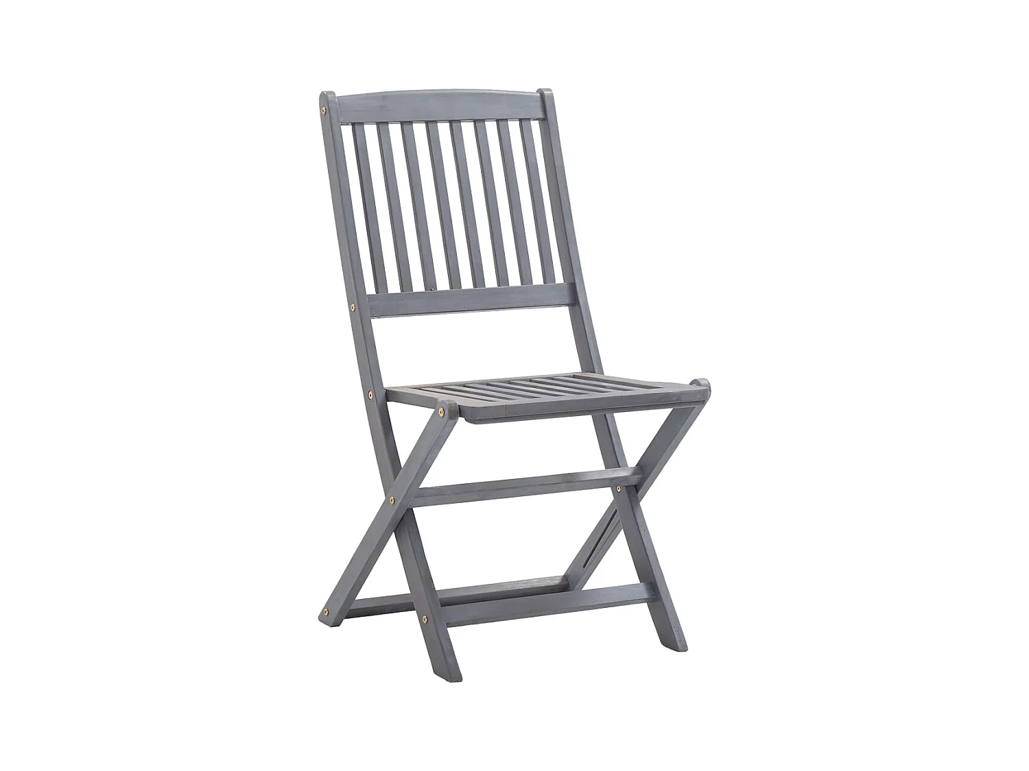 Lot de 2 Chaises pliables de jardin avec coussins Bois d'acacia FR21585