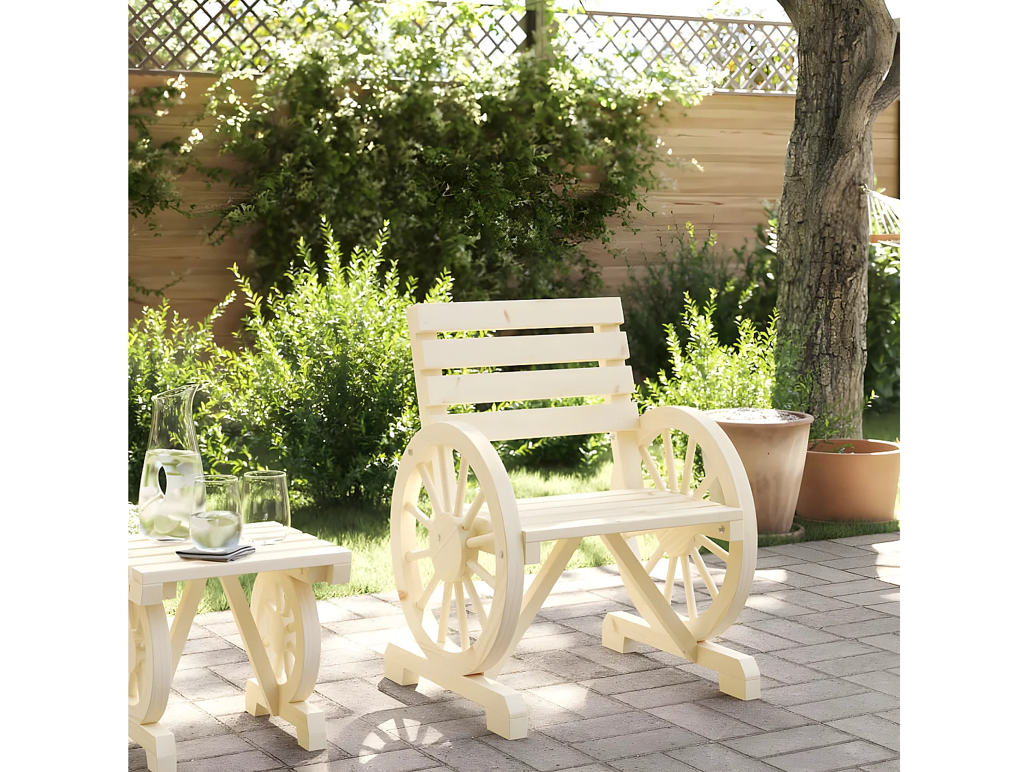 Chaises de jardin Bois de sapin massif FR80207