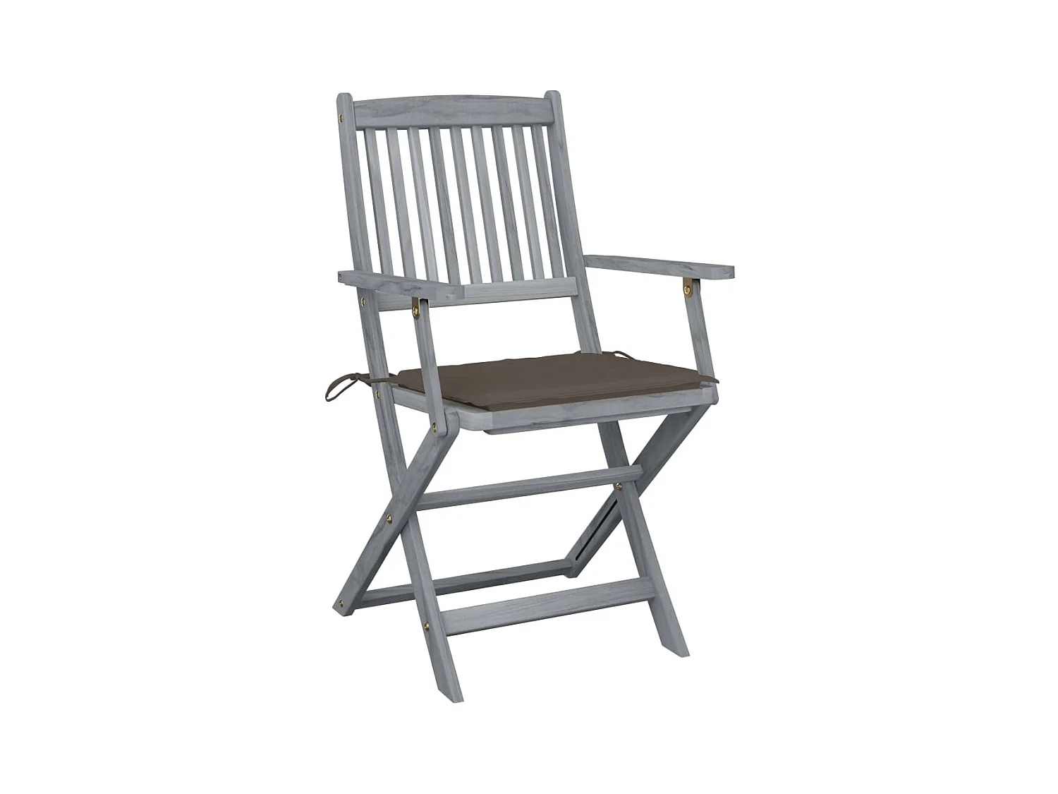 Lot de 4 Chaises pliables de jardin avec coussins Bois d'acacia FR51280