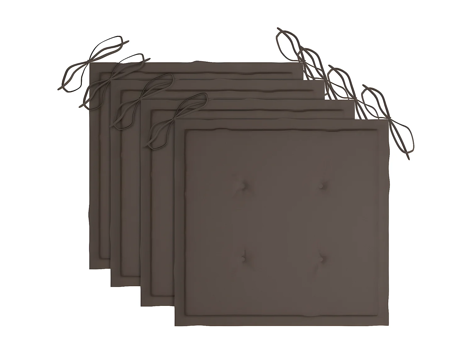 Lot de 4 Chaises pliables de jardin avec coussins Bois d'acacia FR51280