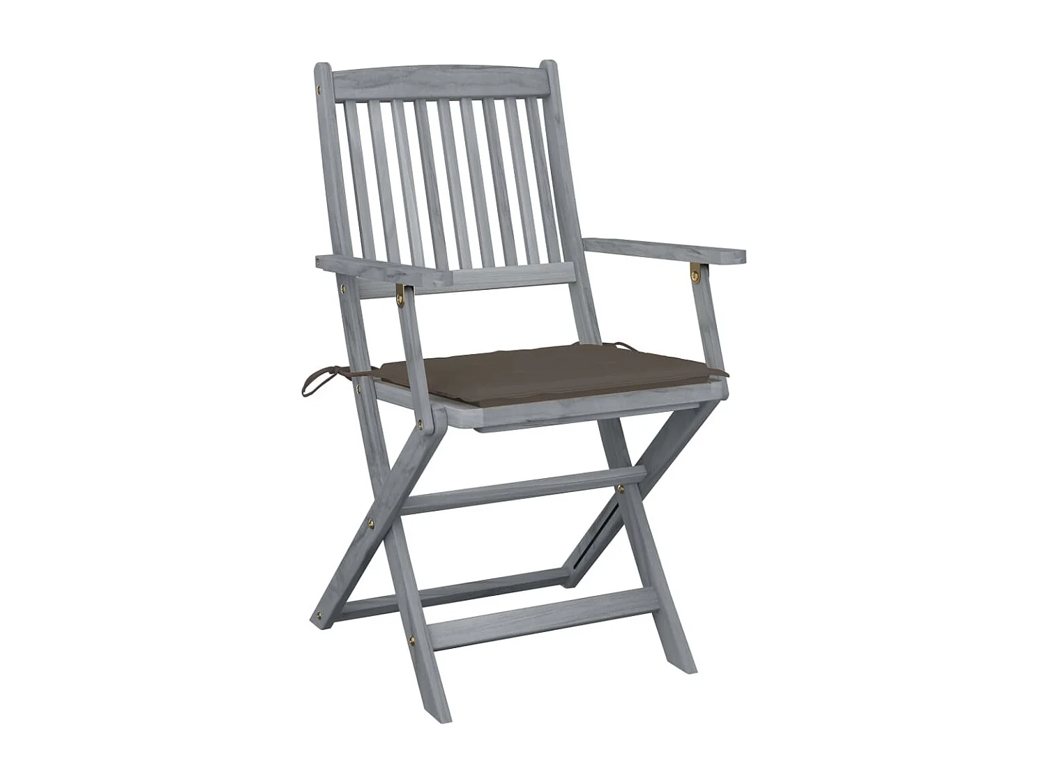 Tuinstoelen 4 st inklapbaar met kussens massief acaciahout BE744227